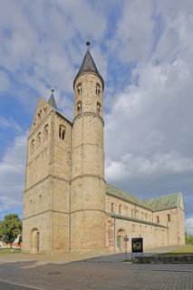 Romanesque Monastery of Our Lady with twin towers and art museum, Magdeburg, Romanesque Road,