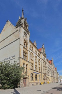 Historical Labour Court, Justice Centre, Inscription, Courthouse, Magdeburg, Saxony-Anhalt, Germany