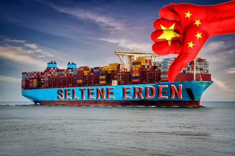 Symbolic image, China, export of rare earths, Germany, EU, European Union, Port of Hamburg, Port