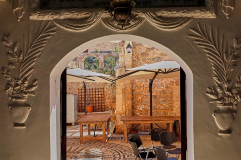 View of decorated historic exterior, Kahal Shalom Synagogue, Sephardic Synagogue, Oldest Synagogue