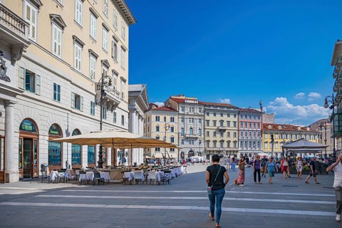 Piazza della Borsa in Trieste, Friuli-Venezia Giulia, Italy