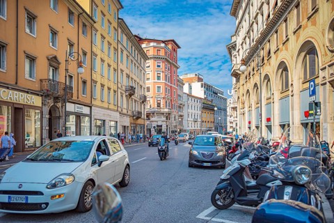 Via San Lazzario of Trieste, Friuli-Venezia Giulia, Italy
