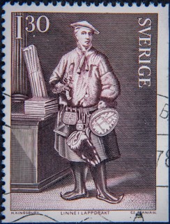 Carl von Linné alias Linnaeus, (1707-1778) a Swedish botanist and explorer. Dressed in North