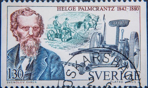 Helge Palmcrantz (1842-1880) was a Swedish inventor and industrialist. Portrait on a swedish
