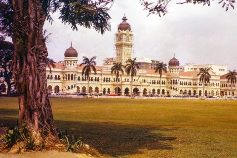 Railway station building, Kuala Lumpur, Malaya, Malaysia, south east Asia 1963 built 1917