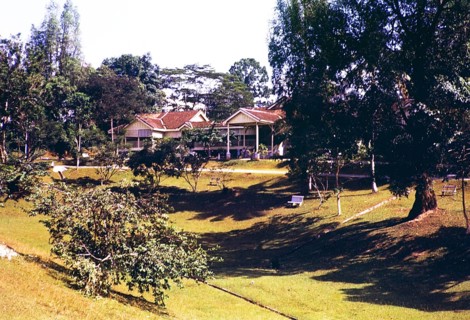 British colonial architecture of The Rest House building, Kuala Pilah, Negeri Sembilan, Malaya,
