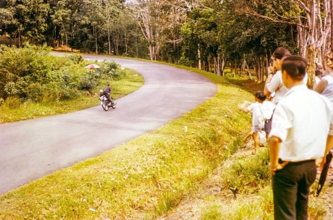 Motorcycle at motor racing event, Gap Hill Climb, Singapore Motor Club, Singapore, south east Asia