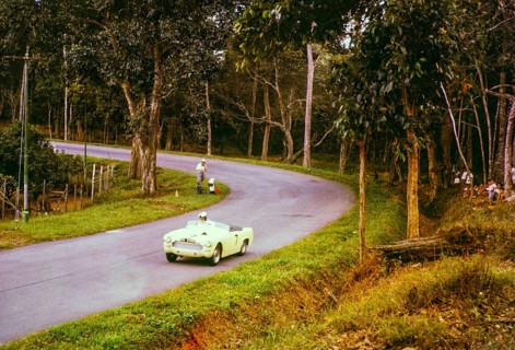 Austin-Healey Sprite car, motor racing event, Gap Hill Climb, Singapore Motor Club, Singapore,