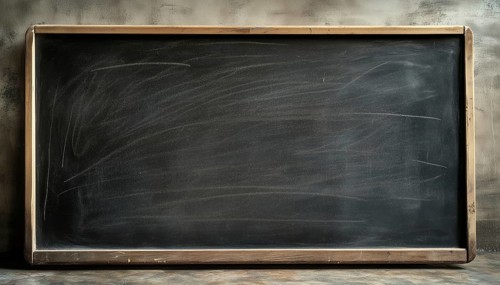 Chalk Being Erased From A Blackboard By Rubbing It Off, Showing The Marks Left Behind By The