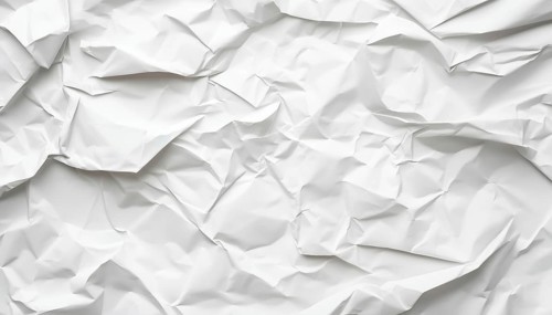 Horizontal White Crumpled Paper Template For Posters: Clean, Empty, And Ready For Use. Perfect