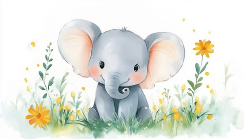 Adorable Baby Elephant Design For Baby Shower Invitations, Perfect For A Cute And Charming Theme.