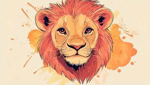 Adorable Lion Print: Perfect For T-Shirts, Home Decor, Posters, And Cards. Great For Printing On A