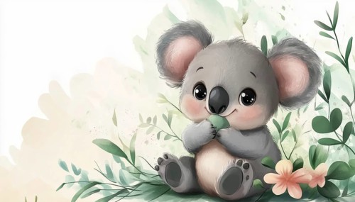 Adorable Koala Print For Baby Shower. Includes Image Of Baby Koala. Perfect For A Baby Shower Party