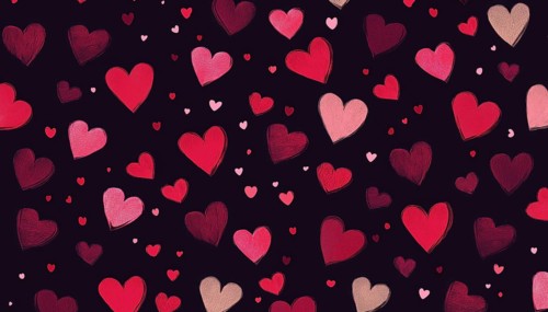Romantic Hearts Pattern: Perfect For Valentine'S Day! Abstract Design With Scattered Hearts, Ideal