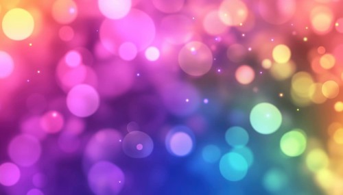 Stylish Sale Featuring Full Bokeh Effect And Abstract Blurred Rainbow Elements. Mockup Highlighted