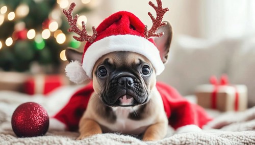 Adorable Christmas Puppies: Festive Dog Outfits Featuring Santa Hats And Reindeer Horns For The