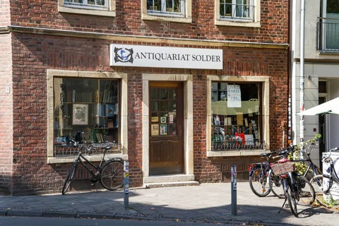 Solder Antiquarian bookshop, Wilsberg, film location of TV crime thriller Wilsberg, Münster, North