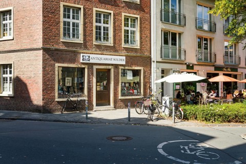 Solder Antiquarian bookshop, Wilsberg, film location of TV crime thriller Wilsberg, Münster, North