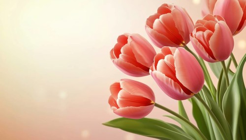 International Women'S Day Celebration On March 8th Featuring Lifelike Tulips For Posters,