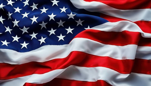 Detailed View Of The Rippled American Flag: A Close-Up Look At The Distinctive Texture And