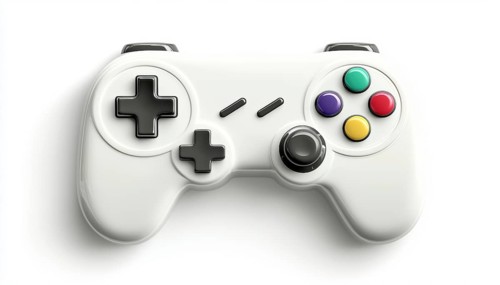 Authentic Retro Game Controller With White Background For An Awesome Gaming Experience - A Truly