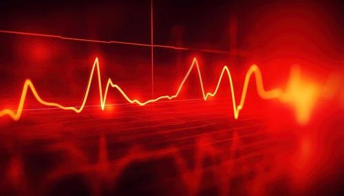 Red Heartbeat: A Symbol Of Life - The Electrocardiogram Sign - This Image Showcases The Red
