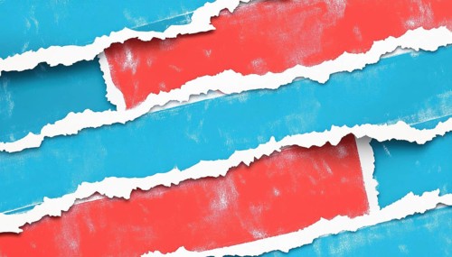 Festive Blue And Red Christmas Striped Paper Tape - Perfect For Holiday Decorations, Crafting, And