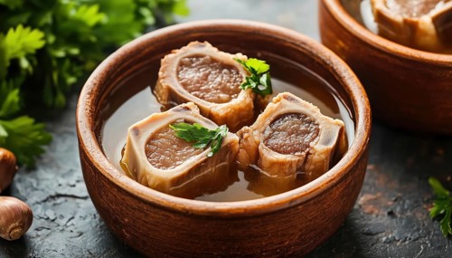 Homemade Boiled Bone Broth: A Nourishing Source Of Collagen And Amino Acids, The Building Blocks Of