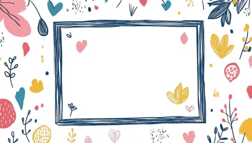 Funny Element For Kids Kindergarten School: Doodle Paint Quote Poster Frame In A Variety Of Full