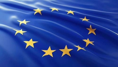 Eu Logo: European Union Flag Featuring Circular Stars. Showcase Your Support For The Eu With This