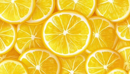 Bright And Fresh Lemon Slice Pattern: A Tropical Design For Lemonade Cocktails, Desserts, And