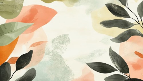 Boho Foliage Art: Abstract Plant Art For Print, Cover, And Wallpaper With Botanical Wall Art And