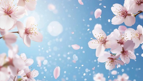 Realistic Sakura Spring Sale Vertical Template With Discount Of Blossoming Flowers On Blue Sky