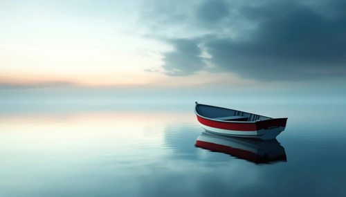 Boat Of Solitude Sailing Towards Endless Happiness: A Lonely Vessel'S Journey Towards Eternal