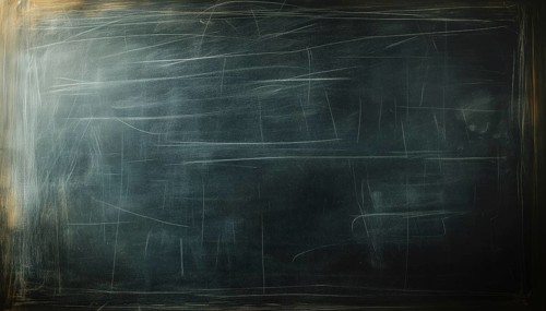 Erased Chalk Marks On Chalkboard: A Process Of Removing Chalk Writing From A Blackboard Surface