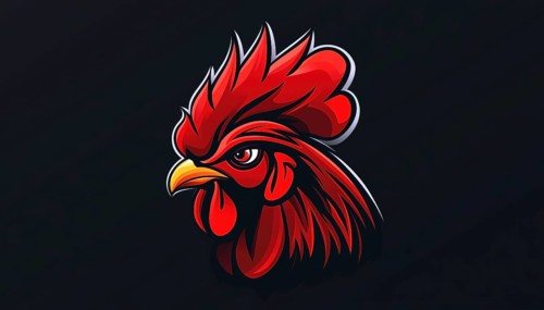 Logo Mascot Featuring A Rooster Head - A Design Showcasing The Head Of A Rooster Used As A Mascot