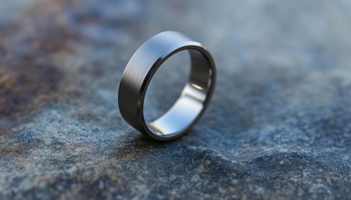 Stylish Titanium Men'S Wedding Ring - Durable And Modern Wedding Band For Him With A Sleek Finish