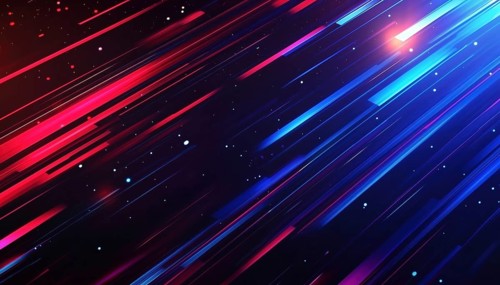 Modern Black Abstract Red And Blue Technology: A Fast And Elegant Futuristic Design With Glossy