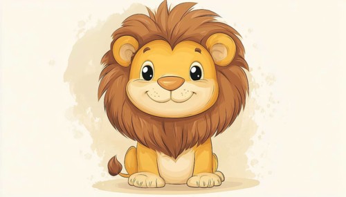 Adorable Lion Print Design: Perfect For T-Shirts, Home Decor, Posters, And Cards. Ideal For A