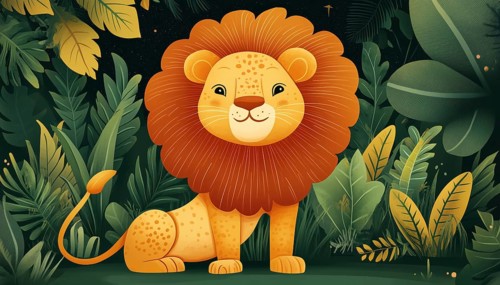 Adorable Lion Print: Perfect For T-Shirts, Home Decor, Posters, And Cards! Ideal For Adding A Touch