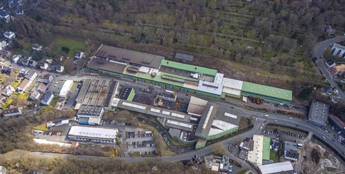 Aerial photo, Gontermann-Peipers Werk Marienborn, Siegen-Giersberg, Siegen, Siegerland, North