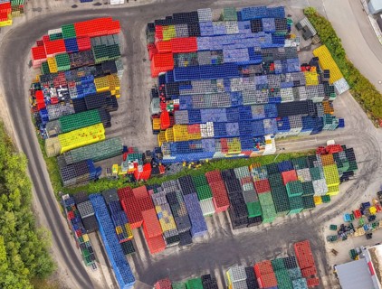Aerial view, industrial estate Hillmicker Straße, Gerhard Steinseifer Brauereibedarf, Zum