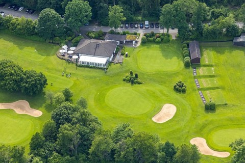 Aerial photo, Golfclub Siegen-Olpe, clubhouse, Dörnscheid, Wenden, Sauerland, North
