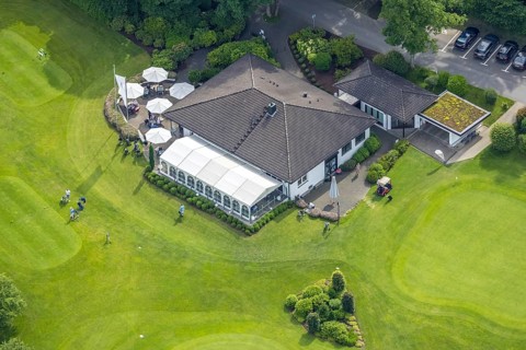 Aerial photo, Golfclub Siegen-Olpe, clubhouse, Dörnscheid, Wenden, Sauerland, North