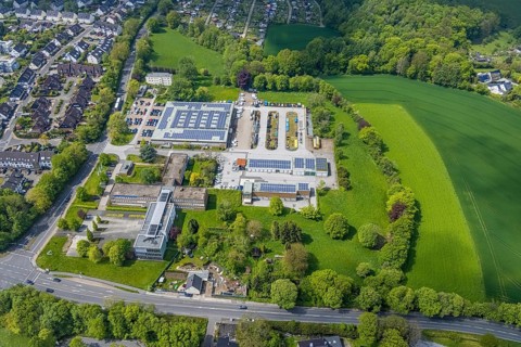 Aerial view, Stadtwerke Velbert, Kettwiger Straße, small-scale, Velbert, Ruhr area, North