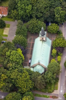 Aerial view, Catholic Church of St. Peter and Paul, Hemmerde, Unna, Ruhr area, North