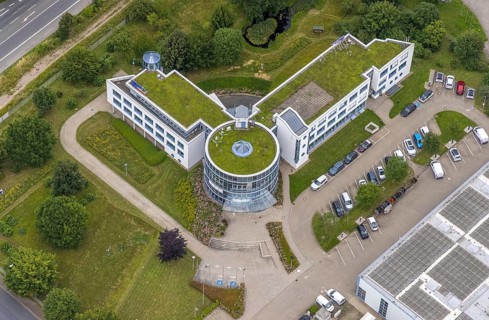 Aerial view, Stadtwerke Unna, Ülzen, Unna, Ruhr area, North Rhine-Westphalia, Germany, DE, energy