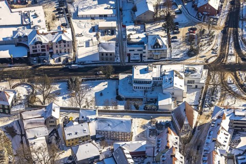 Aerial photo, Zeitungsverlag Unna GmbH, Unna, Ruhr area, North Rhine-Westphalia, Germany, DE,