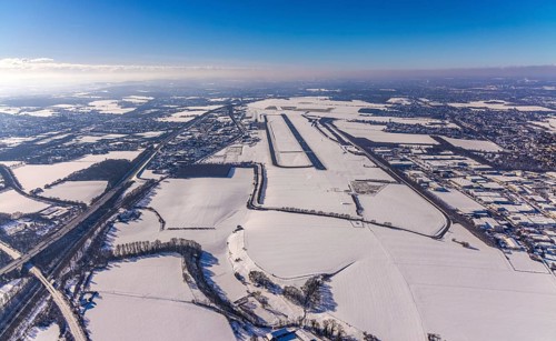 Aerial photo, Dortmund airport, Maßen, Unna, Ruhr area, North Rhine-Westphalia, Germany, DE,
