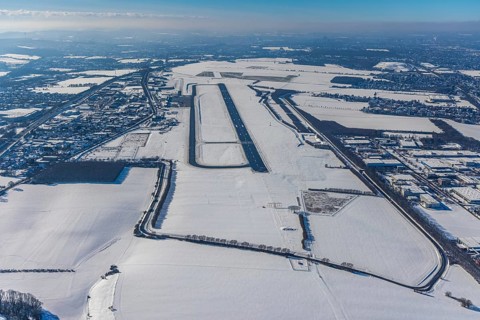 Aerial photo, Dortmund airport, Maßen, Unna, Ruhr area, North Rhine-Westphalia, Germany, DE,